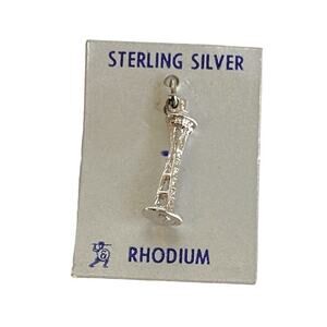 Vintage Sterling Silver Space Needle Charm Seattle Pendant Tiny Dainty New NWT